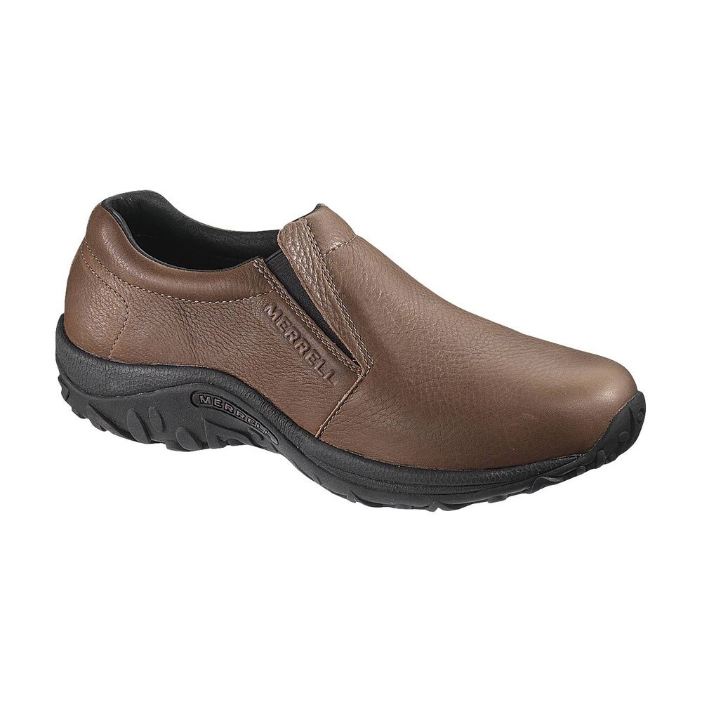 men's merrell jungle moc leather mahogany brown